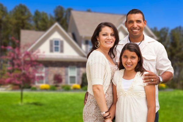 Family in Front of Home Family in Front of Home